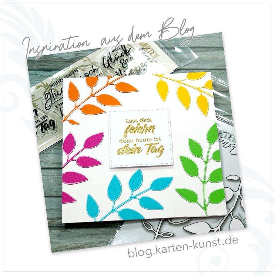 Karten-Kunst Stanzschablone Blätter-Zweige - kk-D152 Ash Leaf