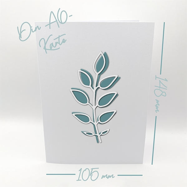 Karten-Kunst Stanzschablone Blätter-Zweige - kk-D152 Ash Leaf