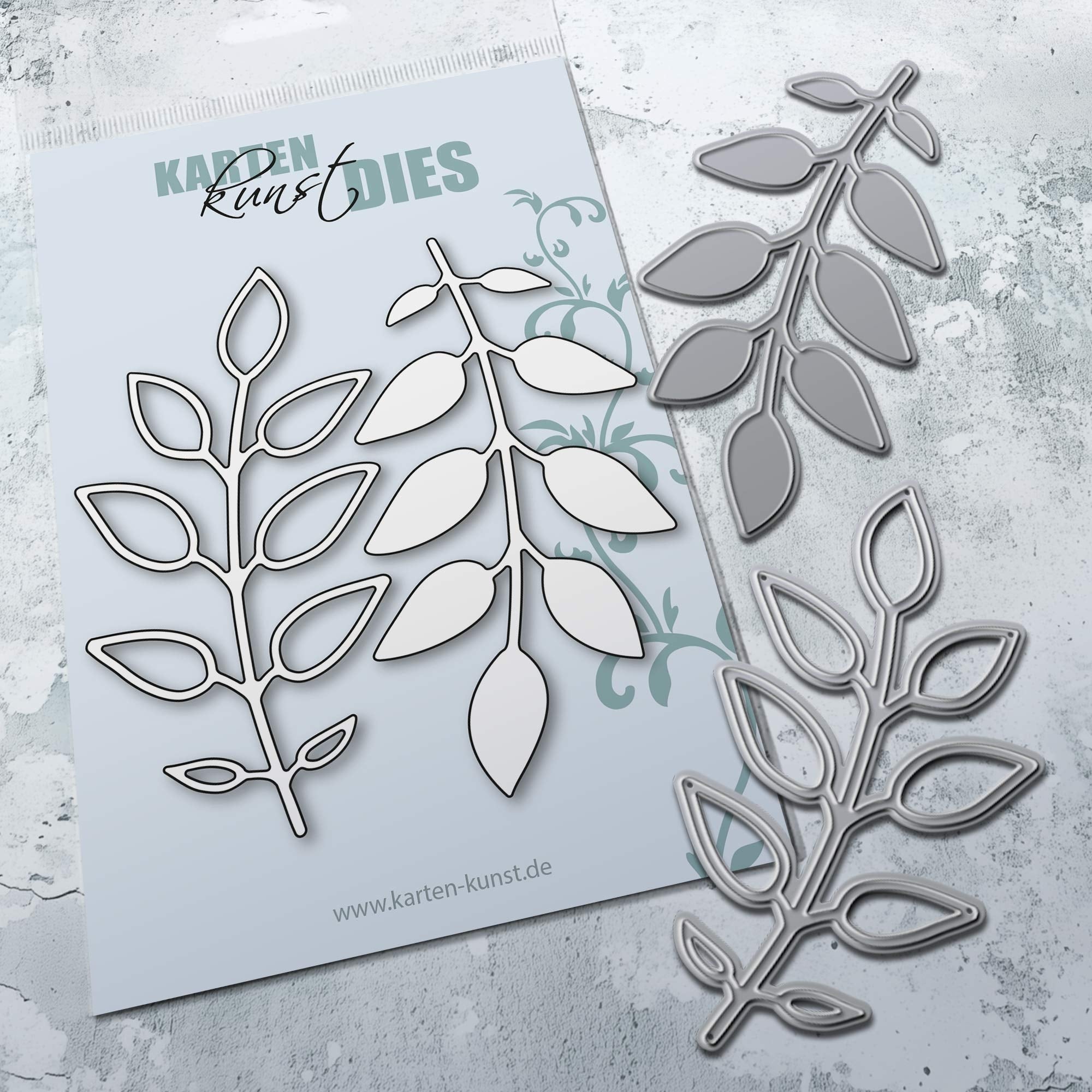 Karten-Kunst Stanzschablone Blätter-Zweige - kk-D152 Ash Leaf