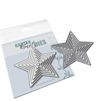 Karten-Kunst Stanzschablone kk-D161 - Sterne / Nested Stars