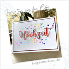 Karten-Kunst Stanzschablone kk-D180 Riesige Hochzeit Stanze Text