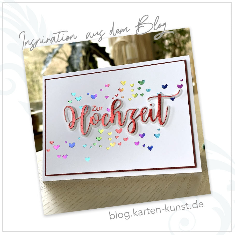 Karten-Kunst Stanzschablone kk-D180 Riesige Hochzeit Stanze Text