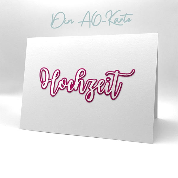 Karten-Kunst Stanzschablone kk-D180 Riesige Hochzeit Stanze Text