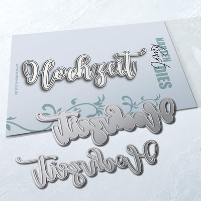 Karten-Kunst Stanzschablone kk-D180 Riesige Hochzeit Stanze Text