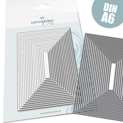 Karten-Kunst Stanzschablone kk-D208 - Rechtecke DIN A6 / Rectangles