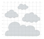 Karten-Kunst Stanzschablone kk-D211 - Stitched Clouds / Wolken mit Nahtlinien