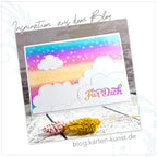 Karten-Kunst Stanzschablone kk-D211 - Stitched Clouds / Wolken mit Nahtlinien