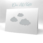 Karten-Kunst Stanzschablone kk-D211 - Stitched Clouds / Wolken mit Nahtlinien