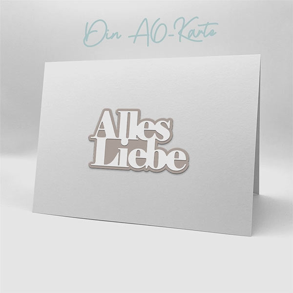 Karten-Kunst Stanzschablone kk-D212 - Das rockt Alles Liebe Beispielkarte