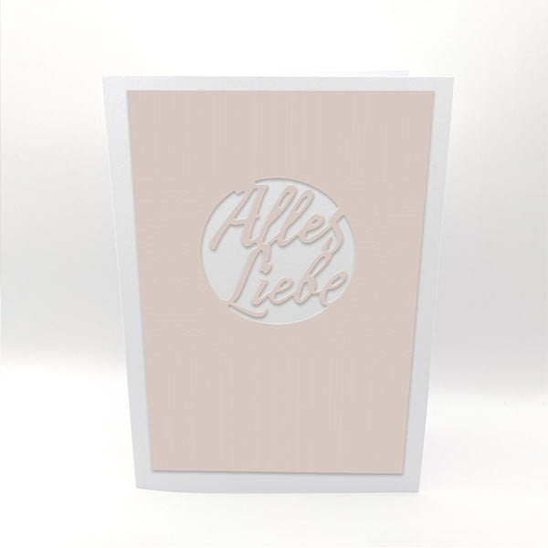 Karten-Kunst Stanzschablone kk-D222 - Mojito Cutout Alles Liebe
