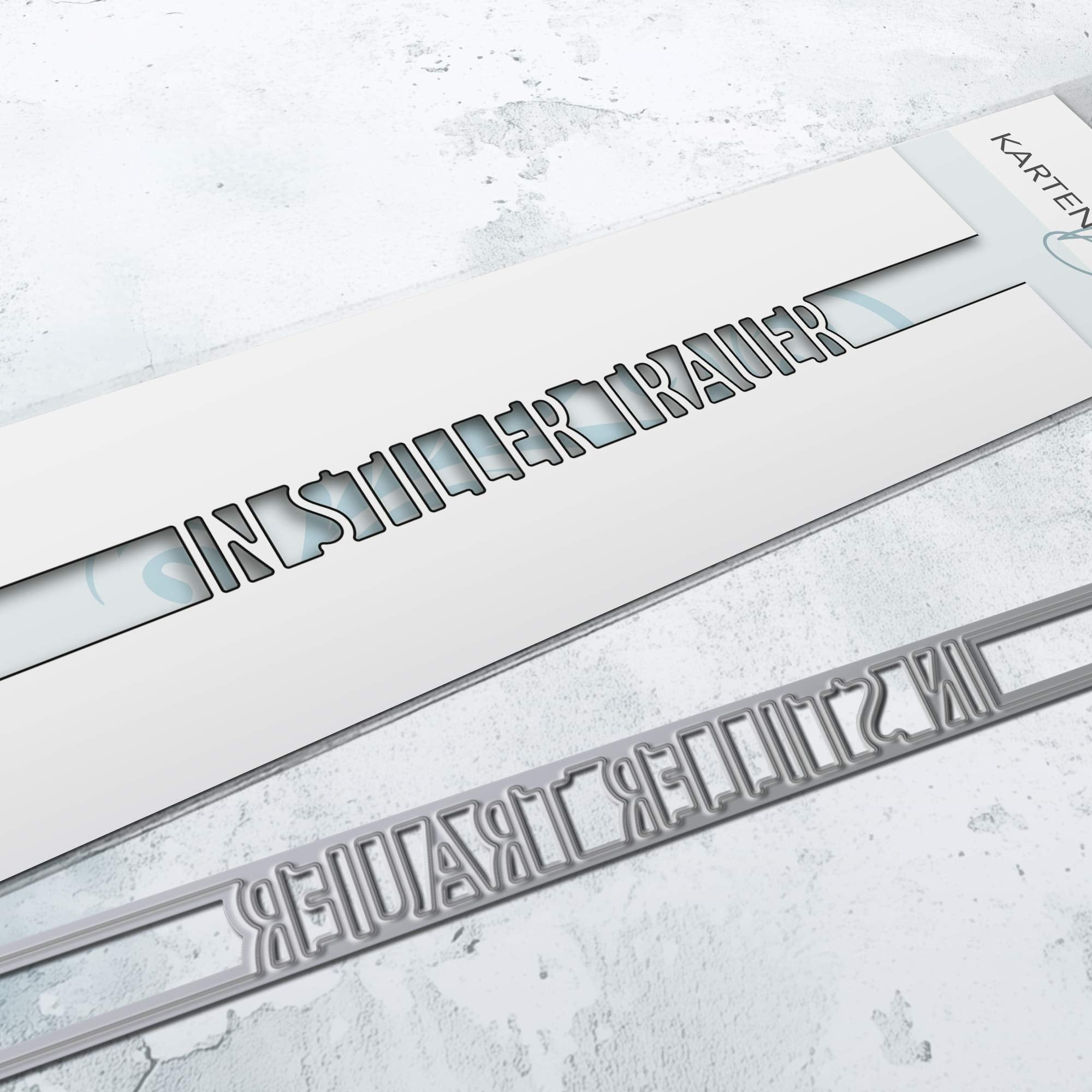 Karten-Kunst Stanzschablone kk-D223 - Brückentext In stiller Trauer