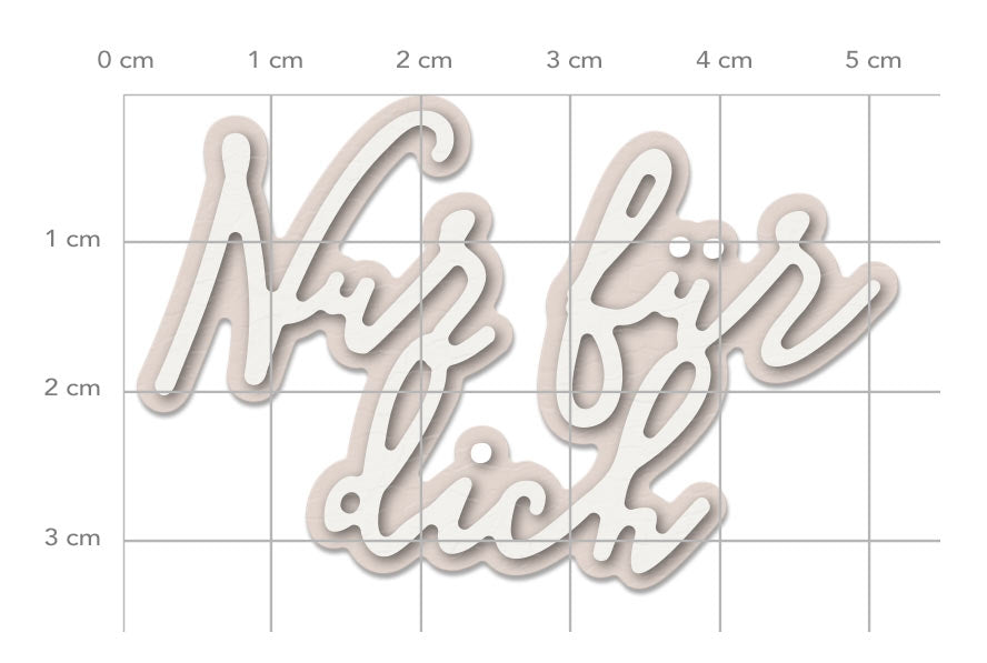 Karten-Kunst Stanzschablone kk-D224 - Elegant Script Nur für dich