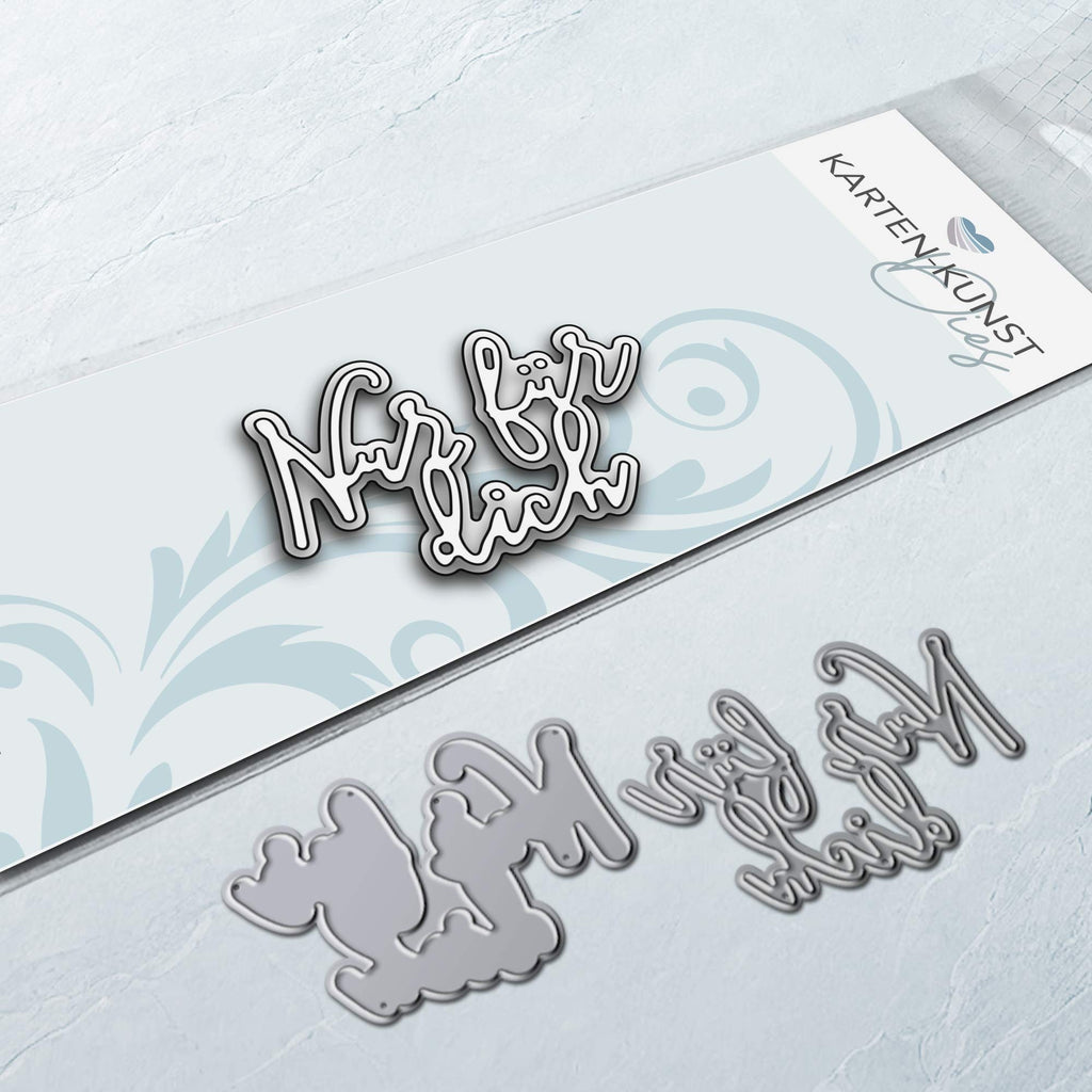 Karten-Kunst Stanzschablone kk-D224 - Elegant Script Nur für dich