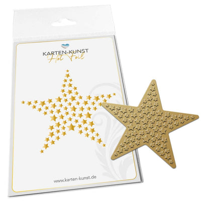 Karten-Kunst Hot Foil Plate kk-HF033 - Stern aus Sternen / Star of Stars