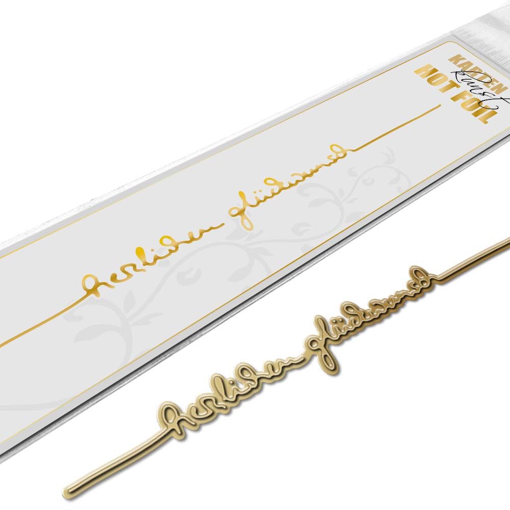 Karten-Kunst Hot Foil Plate kk-HF004 - Schriftzug Herzlichen Glückwunsch