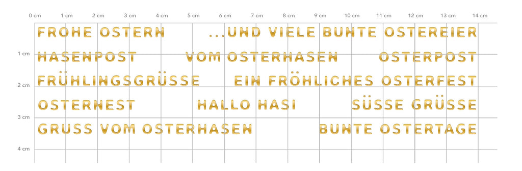 Karten-Kunst Hot Foil Plate kk-HF013 - Mini Worte zu Ostern Heißprägestempel