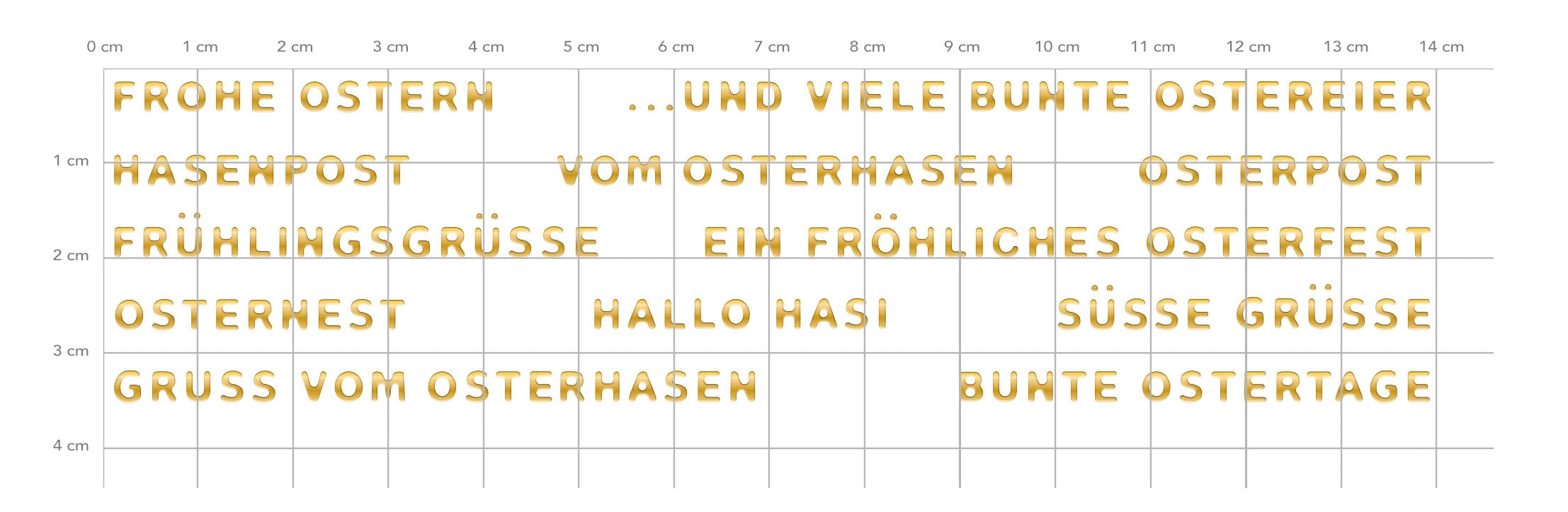 Karten-Kunst Hot Foil Plate kk-HF013 - Mini Worte zu Ostern Heißprägestempel