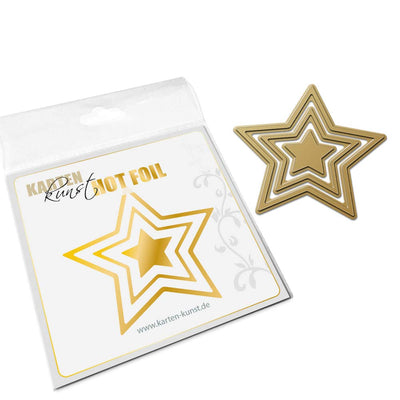Karten-Kunst Hot Foil Plate kk-HF018 - Sterne / Nested Stars