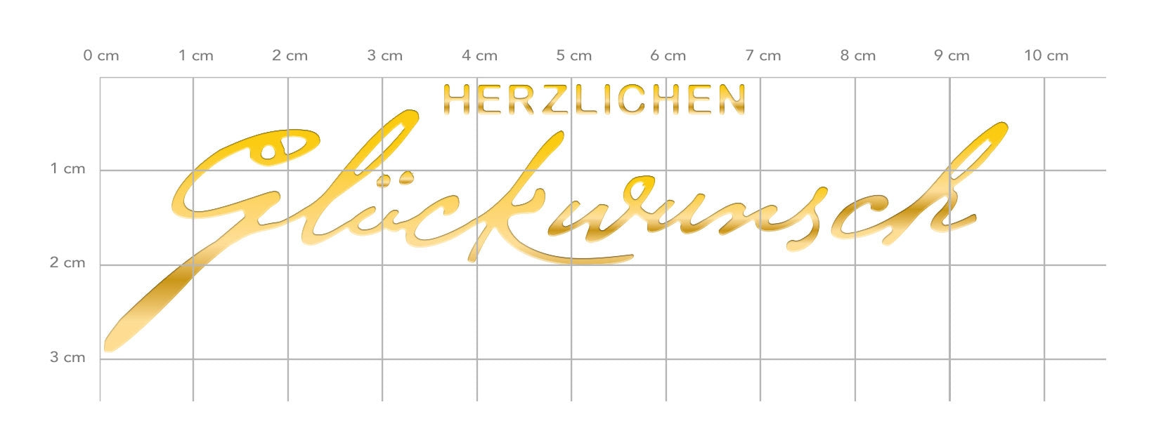 Karten-Kunst Hot Foil Plate kk-HF037 Kombi Herzlichen Glückwunsch Heißfolienprägung Deutsch Sprüche Heißprägestempel