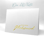 Karten-Kunst Hot Foil Plate kk-HF037 Kombi Herzlichen Glückwunsch Heißfolienprägung Deutsch Sprüche Heißprägestempel