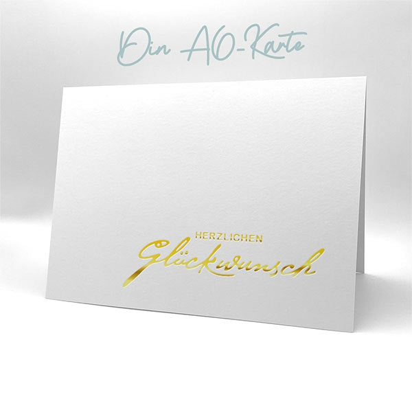 Karten-Kunst Hot Foil Plate kk-HF037 Kombi Herzlichen Glückwunsch Heißfolienprägung Deutsch Sprüche Heißprägestempel