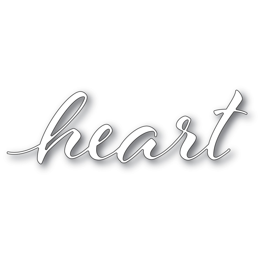 Memory Box Stanzschablone - 94333 Heart Airy Script