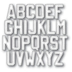 Memory Box Stanzschablone - 94341 Vintage Varsity Alphabet 