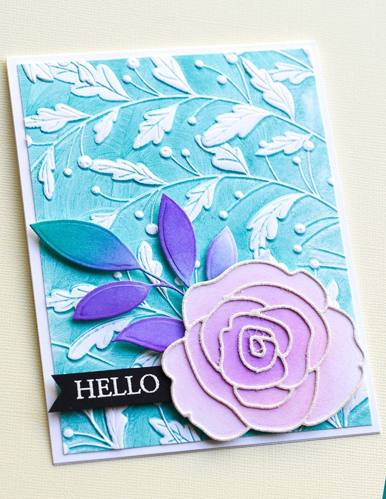Memory Box 3D Prägeschablone - EF1002 Gracious Leaves 3D Embossing Folder