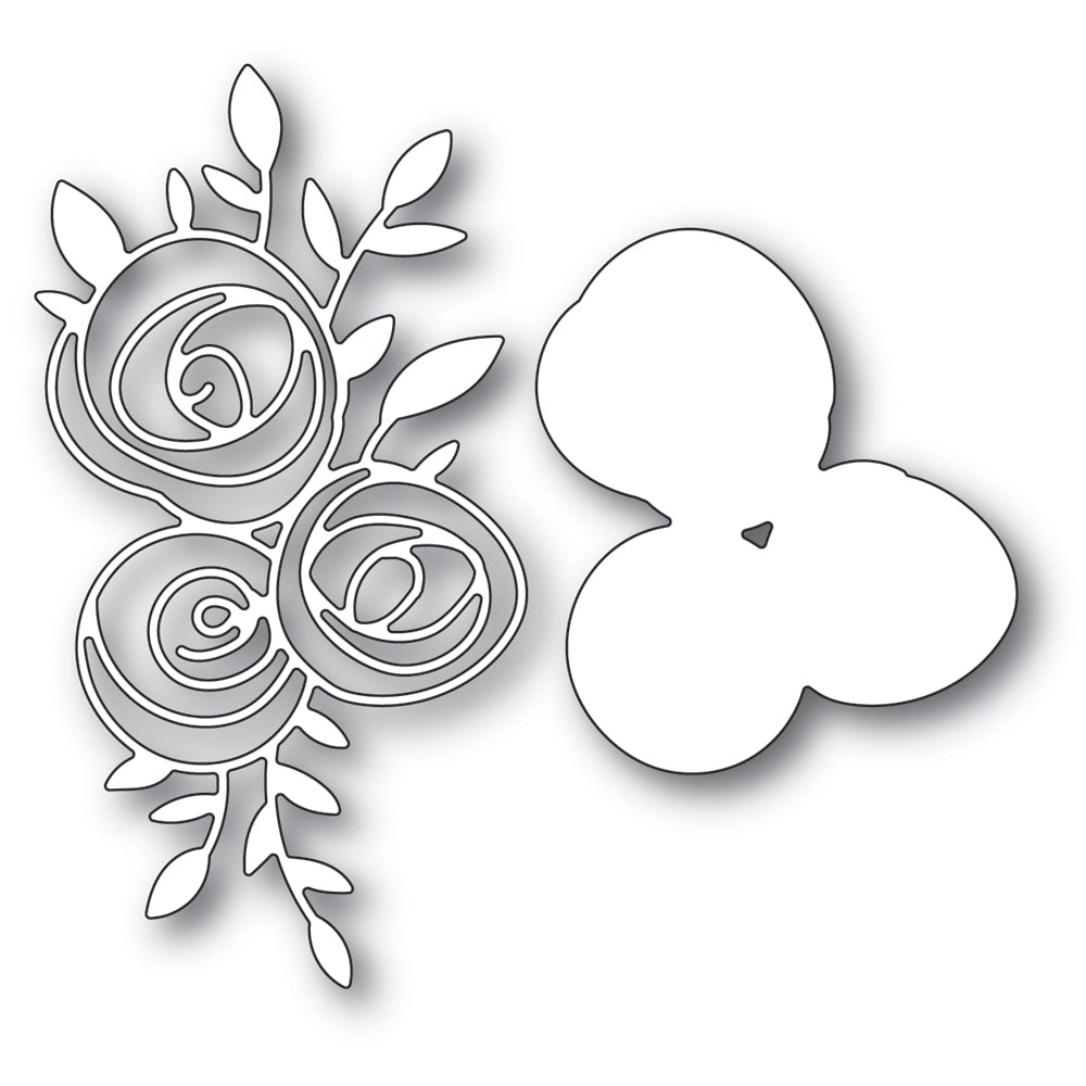 Memory Box Stanzschablone - 94399 Scribble Rose Trio
