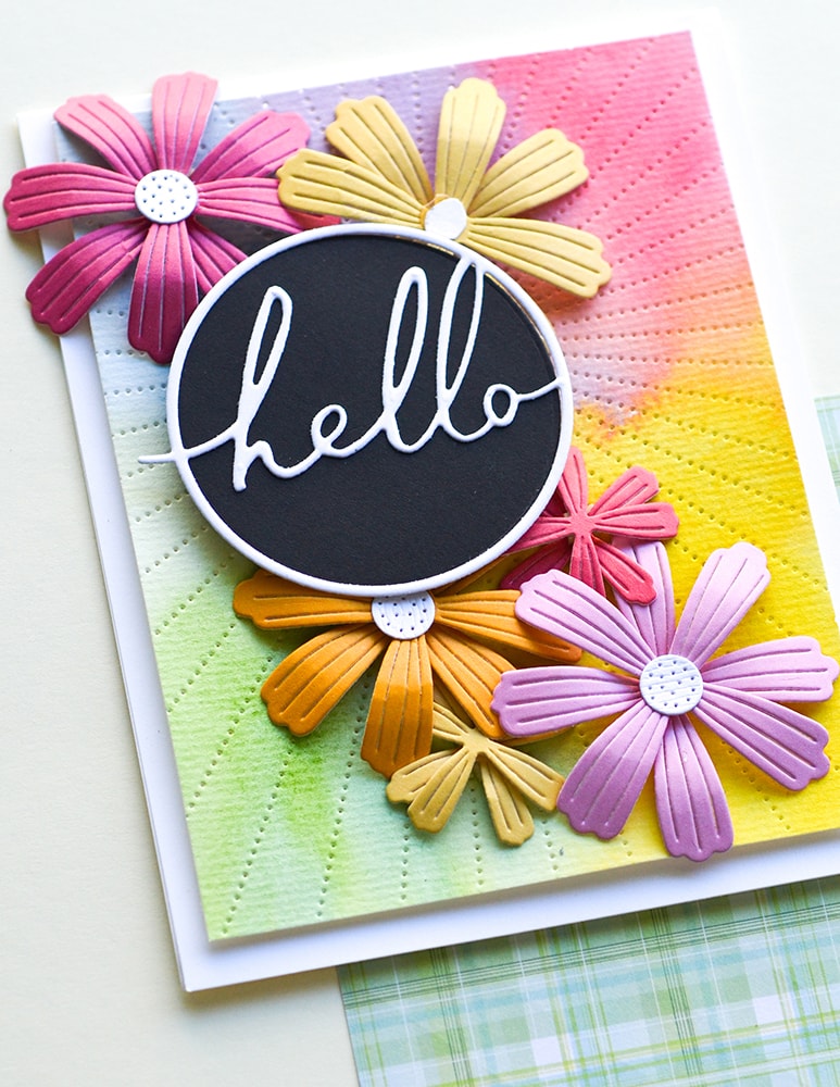 Memory Box Stanzschablone - Hello Cursive Script Circle
