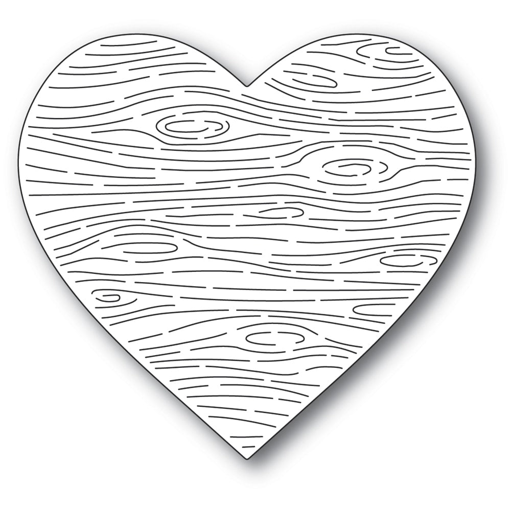Memory Box Stanzschablone - Woodgrain Heart