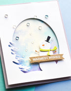 Memory Box Stanzschablone - Oval Snowman Collage