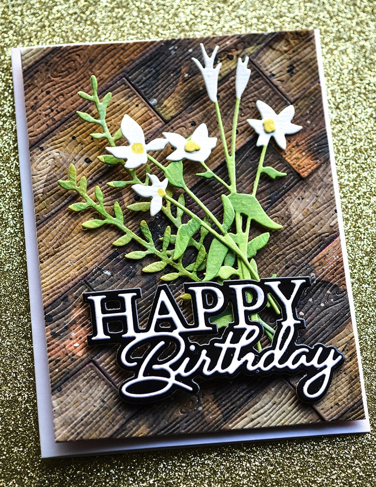 Memory Box Stanzschablone - Tall Frilly Leaf Stems