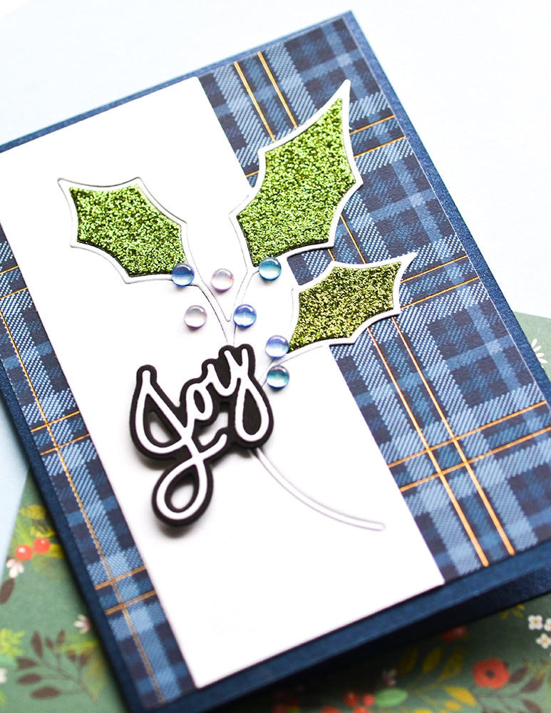 Memory Box Stanzschablone - Contempo Holly and Stencil