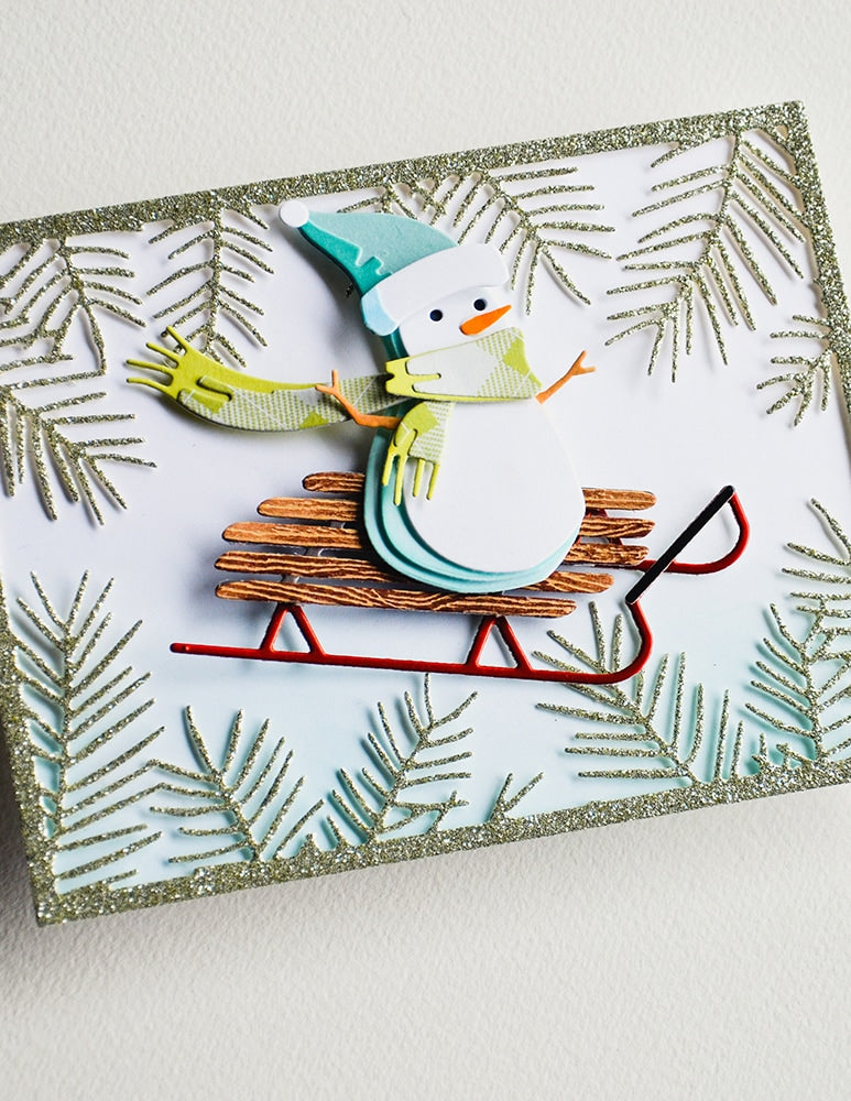 Memory Box Stanzschablone - Little Bundled Snowman