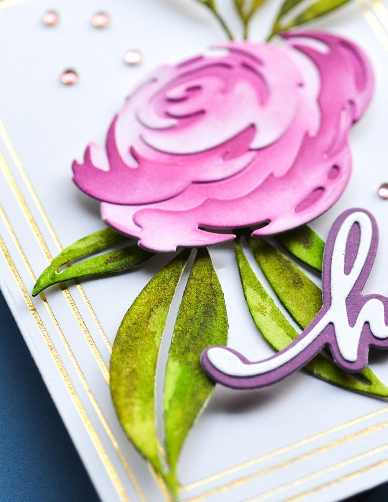 Memory Box Stanzschablone - Gentle Rose Watercolor Floral
