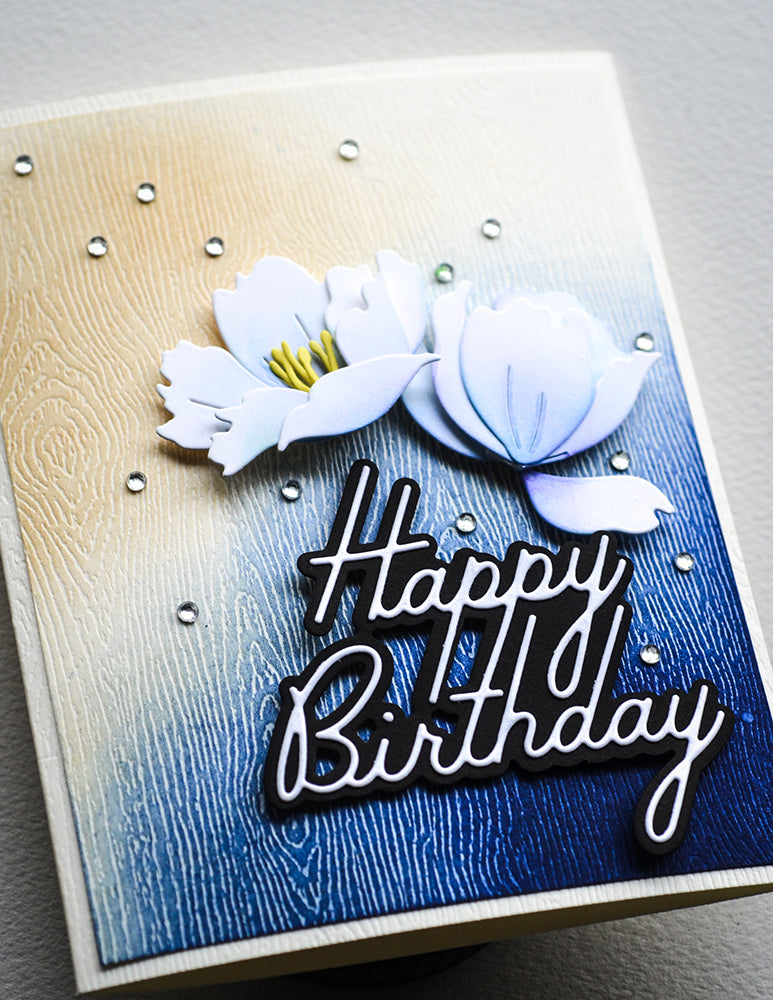 Memory Box Stanzschablone - 94773 Happy Birthday Debut Script