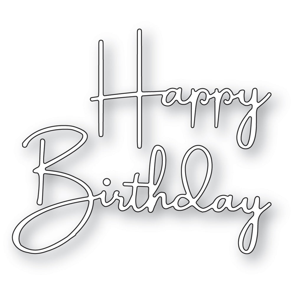 Memory Box Stanzschablone - 94782 Happy Birthday Breezy Script