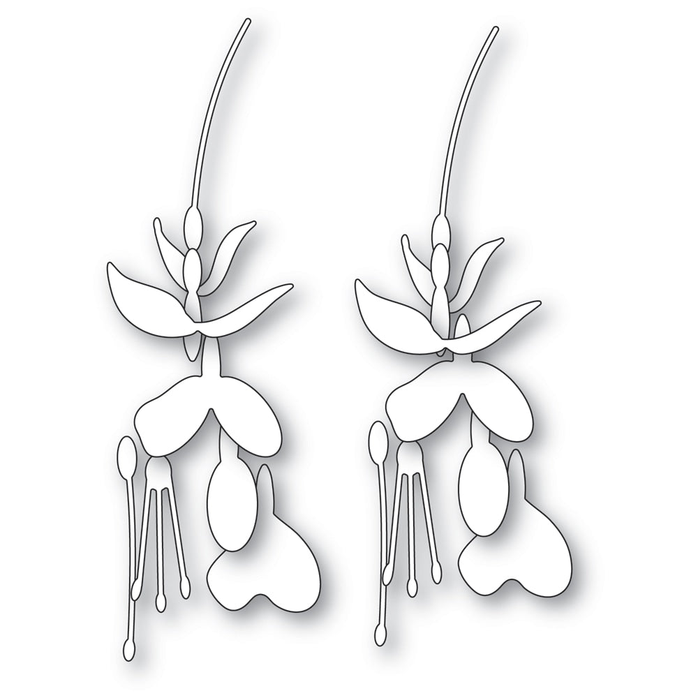 Memory Box Stanzschablone - 94786 Fuchsia Bud Duo