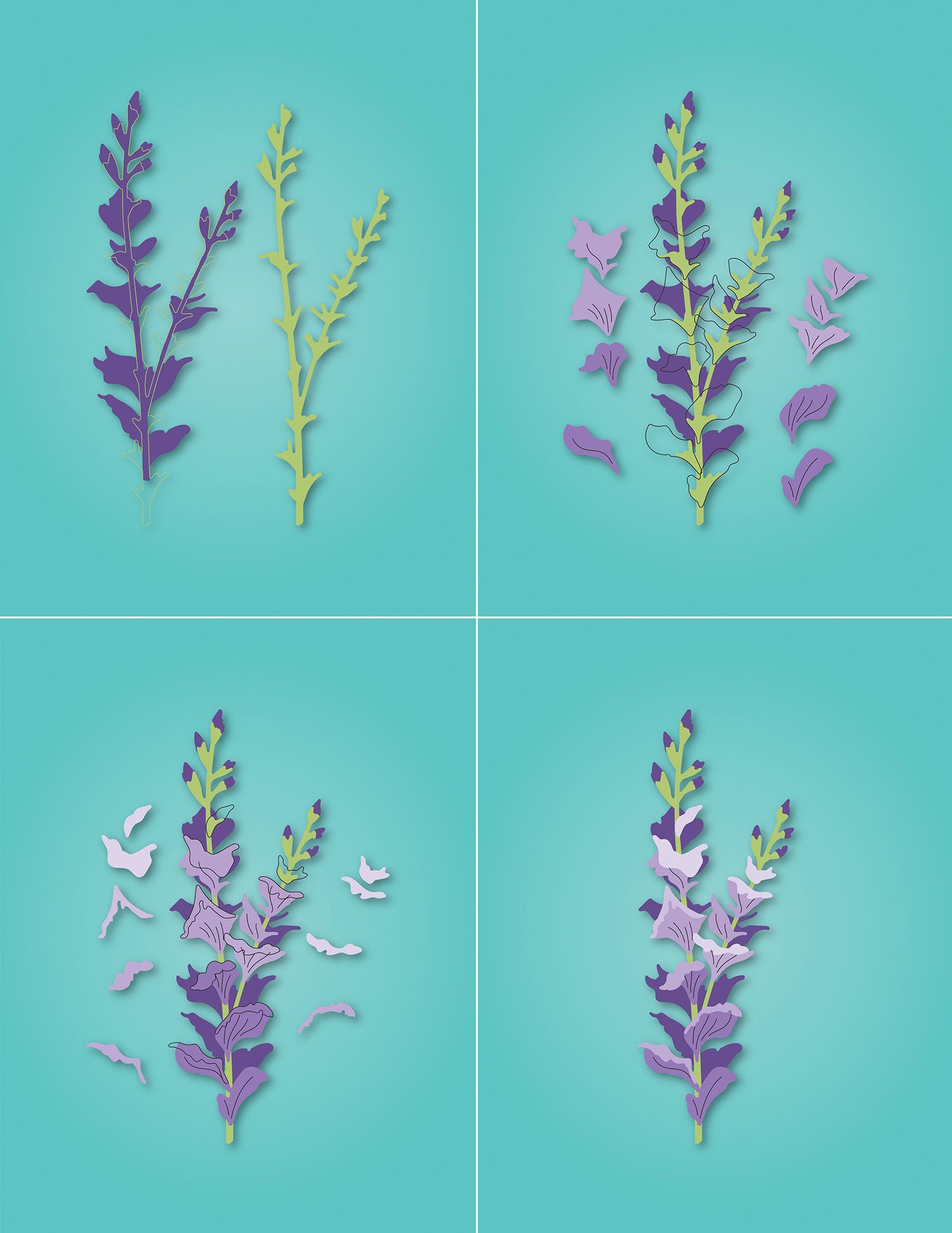 Memory Box Stanzschablone - 94791 Fanciful Gladiola Stem