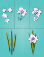 Memory Box Stanzschablone - 94795 Gladiola Blossom and Leaves