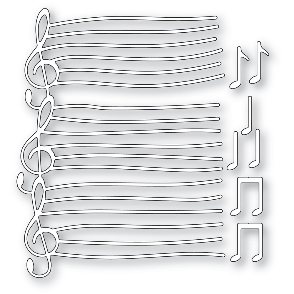 Memory Box Stanzschablone - 94809 Wavy Sheet Music