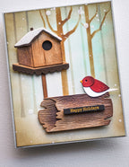 Memory Box Stanzschablone - 94810 Snowy Birdhouse