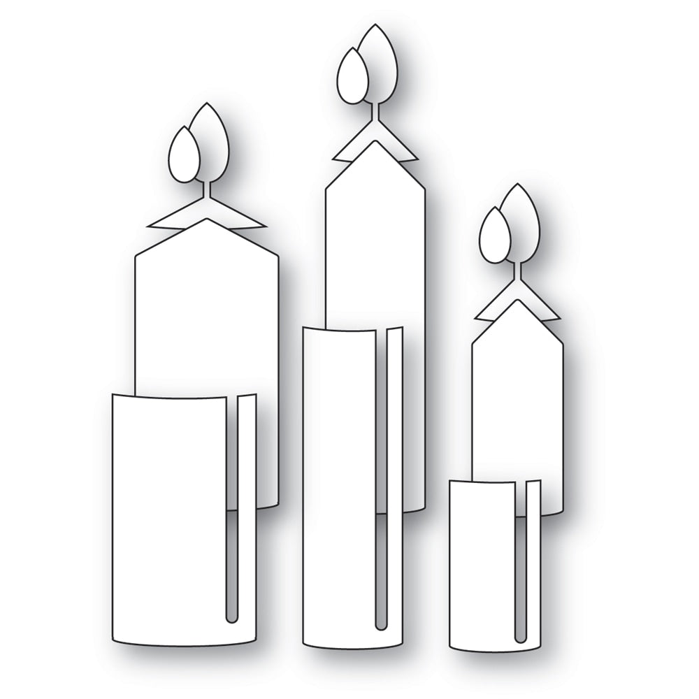 Memory Box Stanzschablone - 94812 Merry and Bright Candles