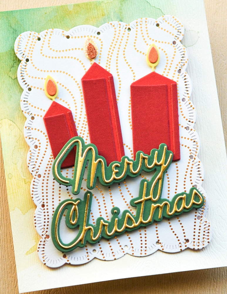 Memory Box Stanzschablone - 94812 Merry and Bright Candles