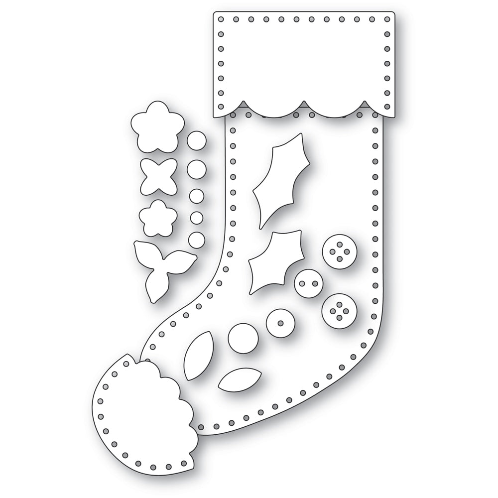 Memory Box Stanzschablone - 94825 Stitchable Stocking