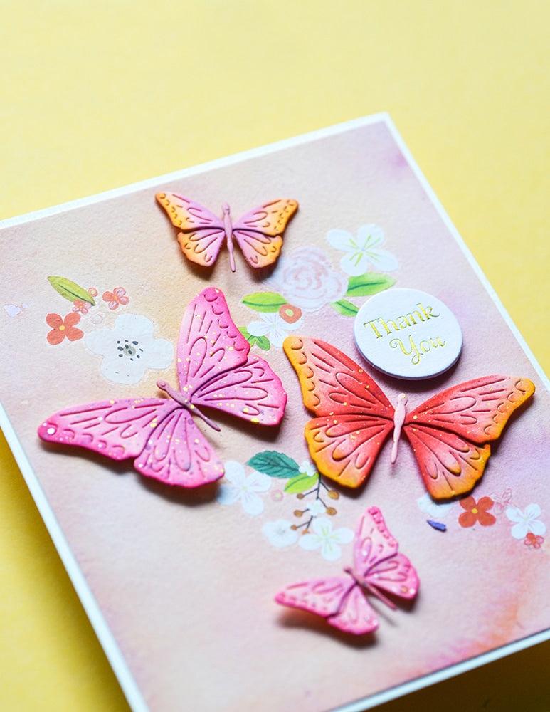 Memory Box Stanzschablone - 94836 Silver Moon Butterflies