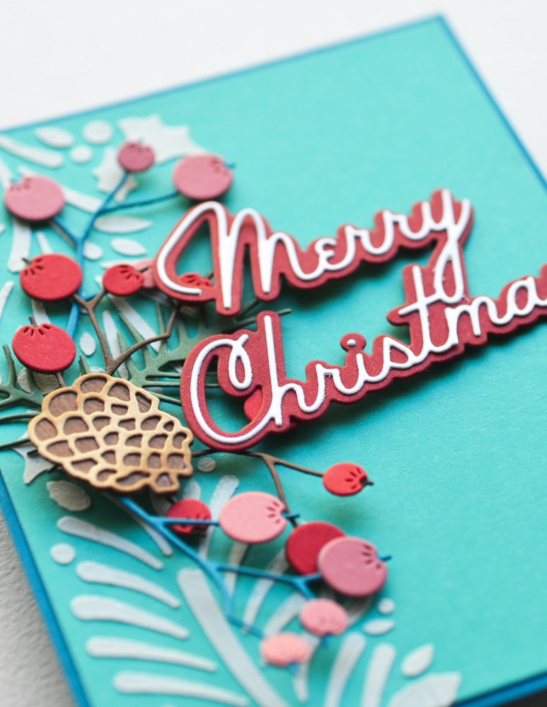 Memory Box Stanzschablone - 94839 Merry Christmas Debut Script