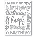Memory Box Stanzschablone - 94857 Happy Birthday Background Plate