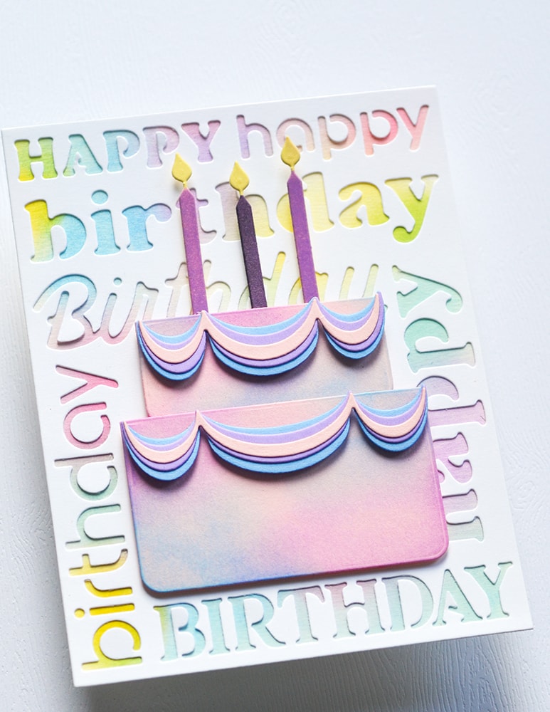 Memory Box Stanzschablone - 94857 Happy Birthday Background Plate